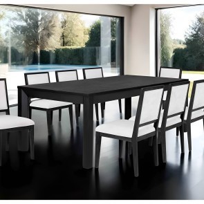 Hatton Cross Weathered Black Rectangular Dining Table