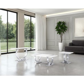 Horsham Silver White Occasional Table Set