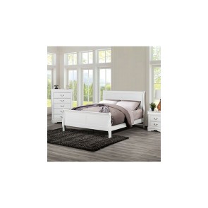 Louis Philippe White Queen Sleigh Bed