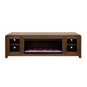 Haven Bourbon Oak 81-inch Fireplace Console