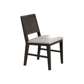 Dark Mezquite Upholstered Seat Wooden Chair (Set of 2)