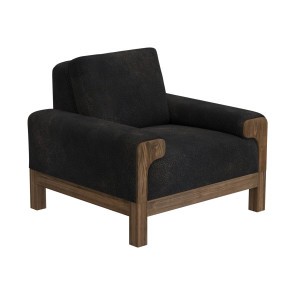 Sedona Armchair (Black Faux Leather)