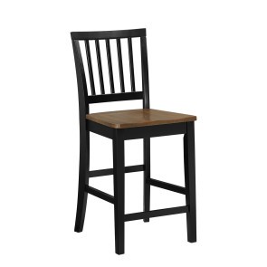 Joplin Walnut and Ebony Counter Height Chair (Set of 2)