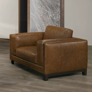 Sayer Brown Leather Chair