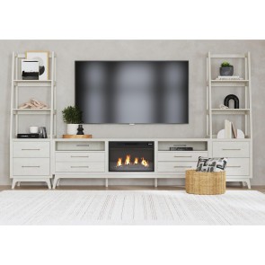 Westland Almond Fireplace TV Wall
