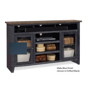Eastport 65 Inch Highboy Console w/ 2 Doors (Malta Blue)