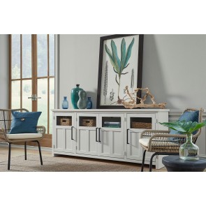 Finnegan 78 Inch Console w/ 4 Doors (White)