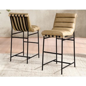 Nicco Sand Vegan Leather Bar Chair (Set of 2)