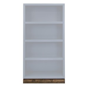 Nora Jasmin White and Barnwood Bookcase