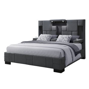 Oscar Dark Grey 8 Upholstered Bed