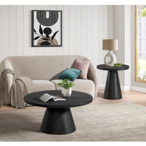 Portland Occasional Table Set (Black)