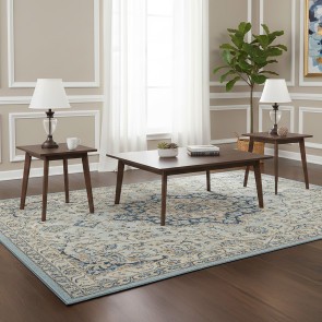 Reid Walnut 3-Piece Occasional Table Set