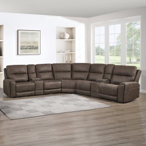 Gaia Sable Modular Power Reclining Sectional w/ Power Headrests, Massage and Heat