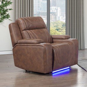 Carrow Power Auto Glide Recliner w/ Power Headrest, Stereo and Massage