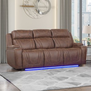 Carrow Power Reclining Sofa w/ Power Headrests, Stereo and Massage