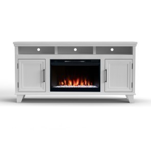 Sonoma Jasmine White 64-inch Fireplace Console