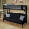 Eclipse Twin over Full Futon Bunk Bed (Black)