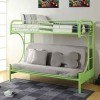 Eclipse Twin over Full Futon Bunk Bed (Green)