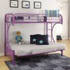 Eclipse Twin over Full Futon Bunk Bed (Purple)