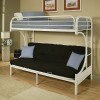 Eclipse Twin XL over Queen Futon Bunk Bed (White)