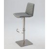 Gray Ribbed Back and Seat Pneumatic Stool