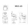0812 Pneumatic Gas Lift Adjustable Height Swivel Stool (White)