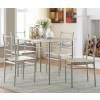 Brushed Silver 5-Piece Dinette