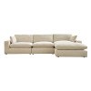 Elyza Linen Right Chaise Sofa