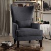 Avina Accent Chair w/ Kidney Pillow (Charcoal)