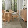 Crafted Cherry Wood Base 60 Inch Round Dining Set w/ Ladderback Chairs (Bleached)
