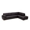 625 Leather Right Chaise Sectional (Brown)