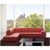 625 Left Facing Chaise Italian Leather Sectional (Pumpkin)