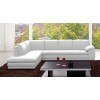 625 Leather Left Chaise Sectional (White)