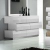 Milan Platform Bedroom Set (White)