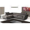 Sparta Leather Left Chaise Sectional (Gray)