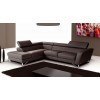 Sparta Leather Left Chaise Sectional (Chocolate)