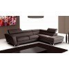 Sparta Leather Right Chaise Sectional (Chocolate)