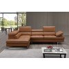 A761 Leather Left Chaise Sectional (Caramel)