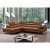 A761 Leather Left Chaise Sectional (Caramel)