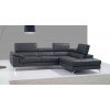 A973 Leather Right Chaise Sectional