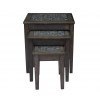 Grey Mosaic 3-Piece Nesting Chairside Table