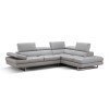 Aurora Leather Right Chaise Sectional