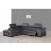 Agata Leather Left Chaise Sectional