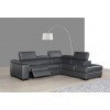 Agata Leather Right Chaise Sectional
