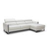 Vella Premium Leather Right Chaise Sectional