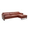 Nina Premium Leather Right Chaise Sectional