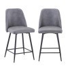 Prelude Counter Height Dining Set w/ Grey Chairs (Suede)