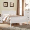 Louis Philippe Sleigh Bed (White)