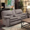 Reyes Lay Flat Reclining Loveseat w/ Console (Graphite)