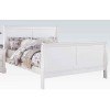 Louis Philippe III Sleigh Bed (White)